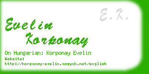 evelin korponay business card